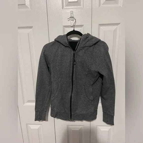 Lululemon Scuba Hoodie Heathered Grey Size 4 - Picture 2 of 4